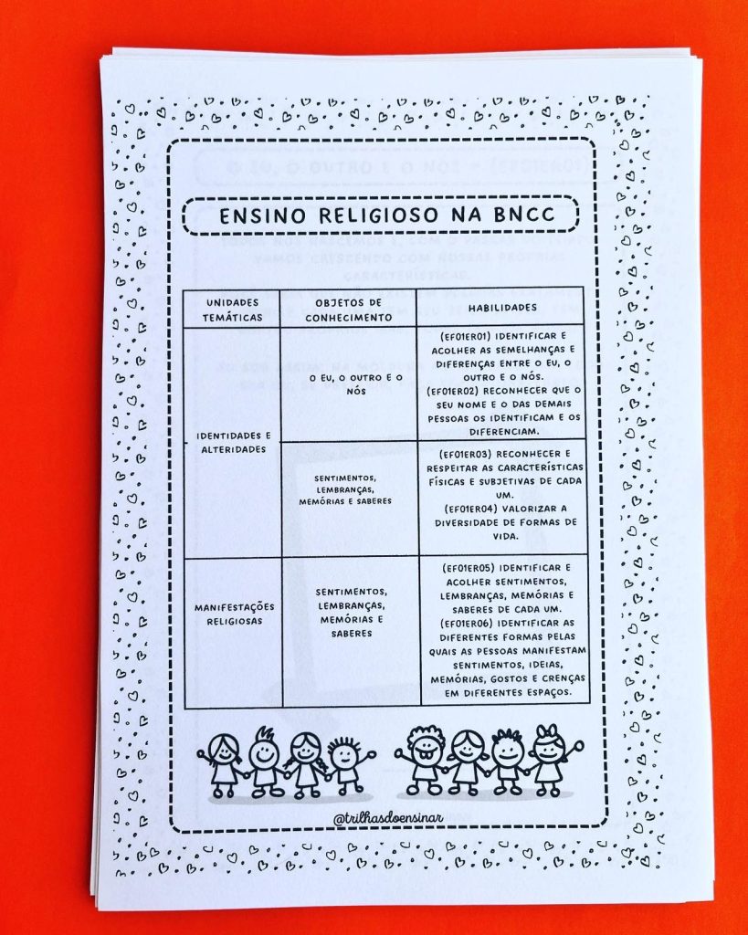 APOSTILA ENSINO RELIGIOSO – 1º ANO – TRILHAS DO ENSINAR