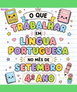PLANO DE ATIVIDADES – LÍNGUA PORTUGUESA | 4º ANO